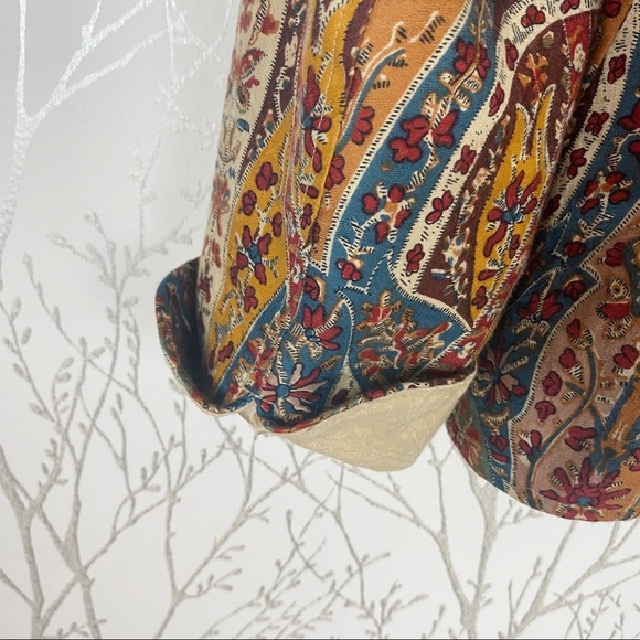 VINTAGE COLDWATER CREEK Ethnic Paisley Print Zip-Up Jacket Large Batik - Picture 6 of 14